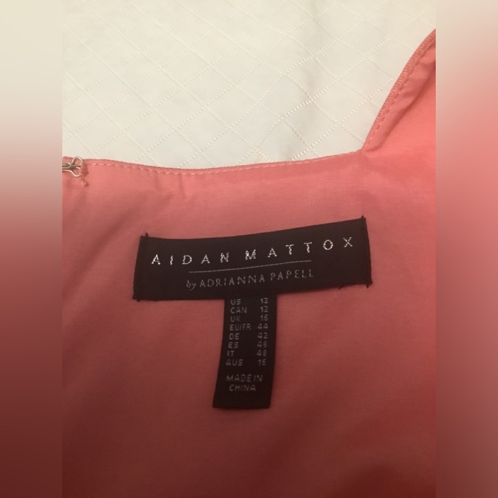 Aidan Mattox Coral Square-Neck Maxi Dress - Picture 9 of 16